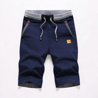 Herren Cargo-Shorts mit Kordelzug, lässige Outdoor-Hosen mit Taschen
