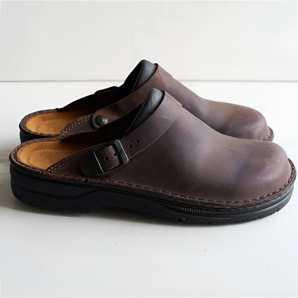 Men's Clogs Casual Buckle Walking Shoes