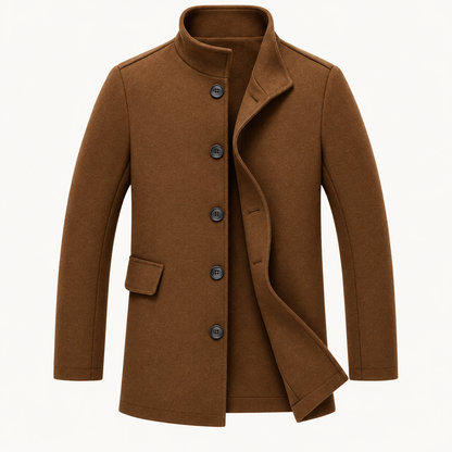 Cappotto da uomo per l'autunno con colletto dal design particolare | Cappotto