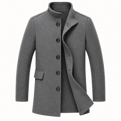 Cappotto da uomo per l'autunno con colletto dal design particolare | Cappotto