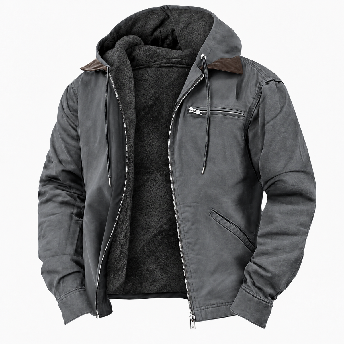 Chaqueta con capucha para hombre, aislante y de exterior | Uso duradero