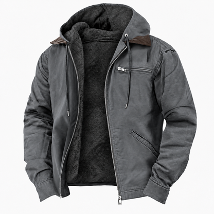 Chaqueta con capucha para hombre, aislante y de exterior | Uso duradero