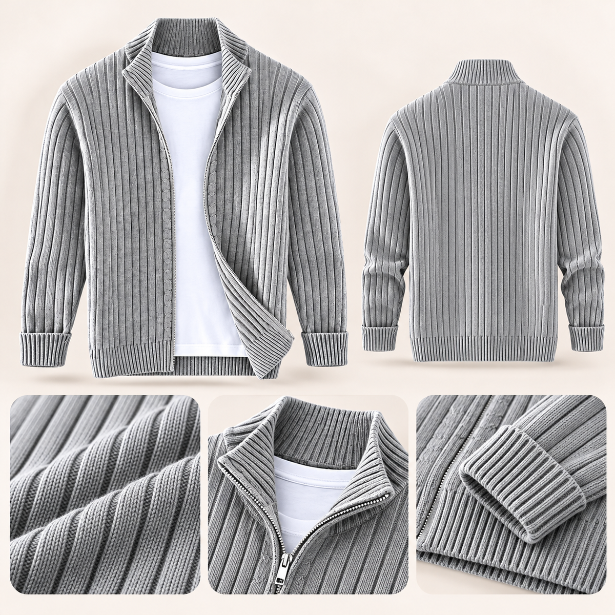 Men's Modern Knitted Cardigan Spring | Casual Layering