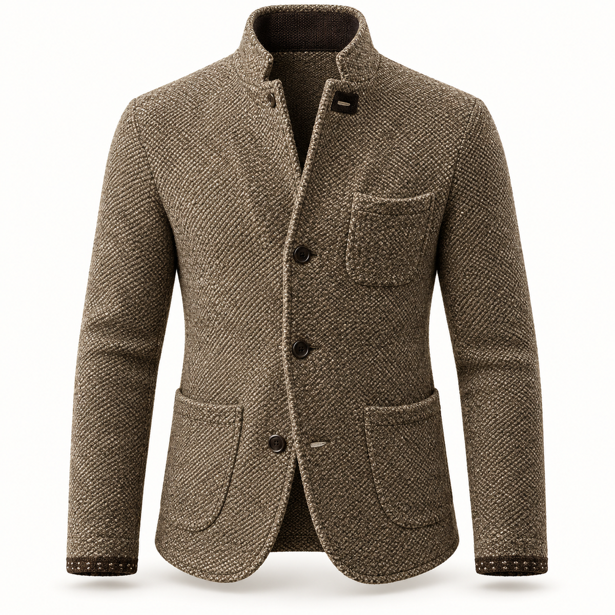 Casaco de malha retro para homem, roupa exterior casual | Sobreposição versátil