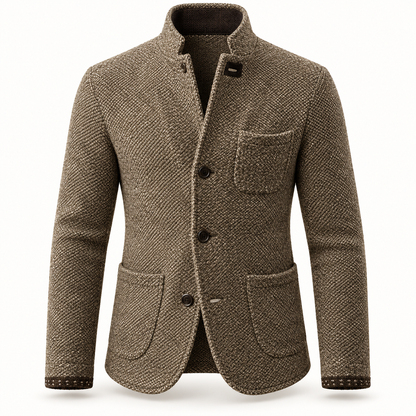 Casaco de malha retro para homem, roupa exterior casual | Sobreposição versátil