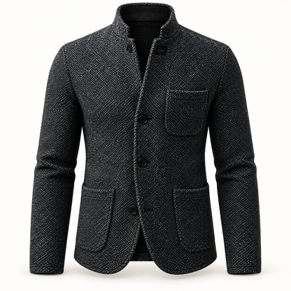 Casaco de malha retro para homem, roupa exterior casual | Sobreposição versátil