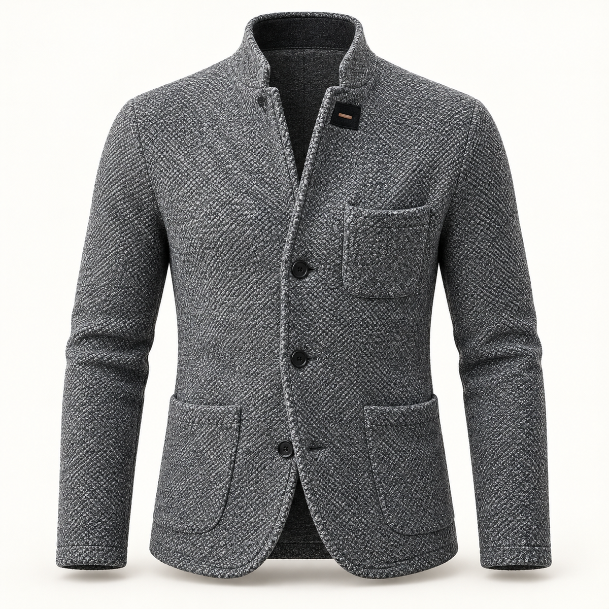 Casaco de malha retro para homem, roupa exterior casual | Sobreposição versátil