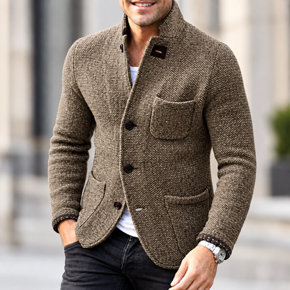 Herren-Retro-Cardigan aus hochwertigem Strick | Vielseitige Oberbekleidung