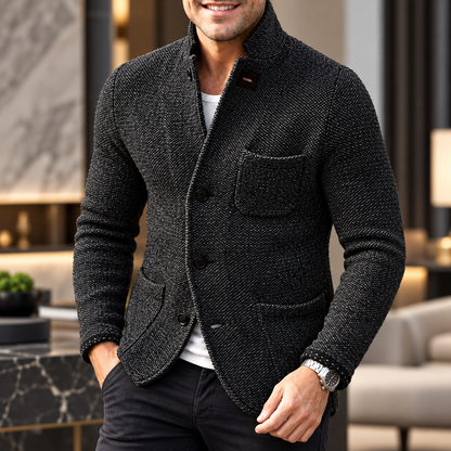 Herren-Retro-Cardigan aus hochwertigem Strick | Vielseitige Oberbekleidung