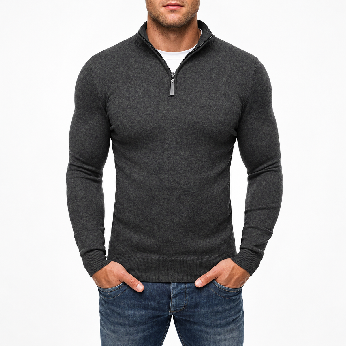 Maglione da uomo alla moda con collo alto | alta moda | abbigliamento casual