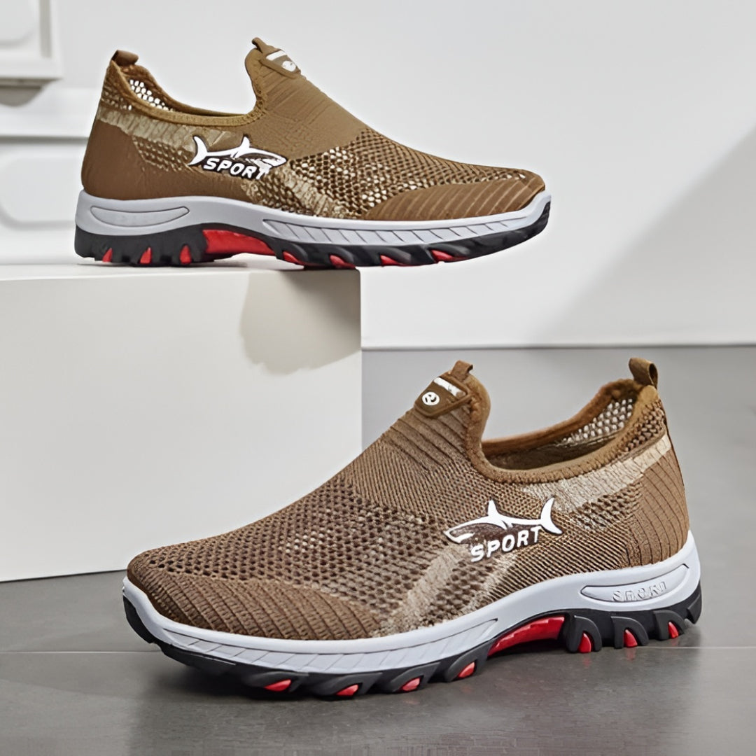 Herresko til gåture slip-on mesh afslappede sneakers