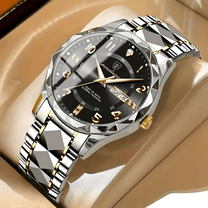 Men's Watch Stainless Steel Sport Quartz Wristwatch