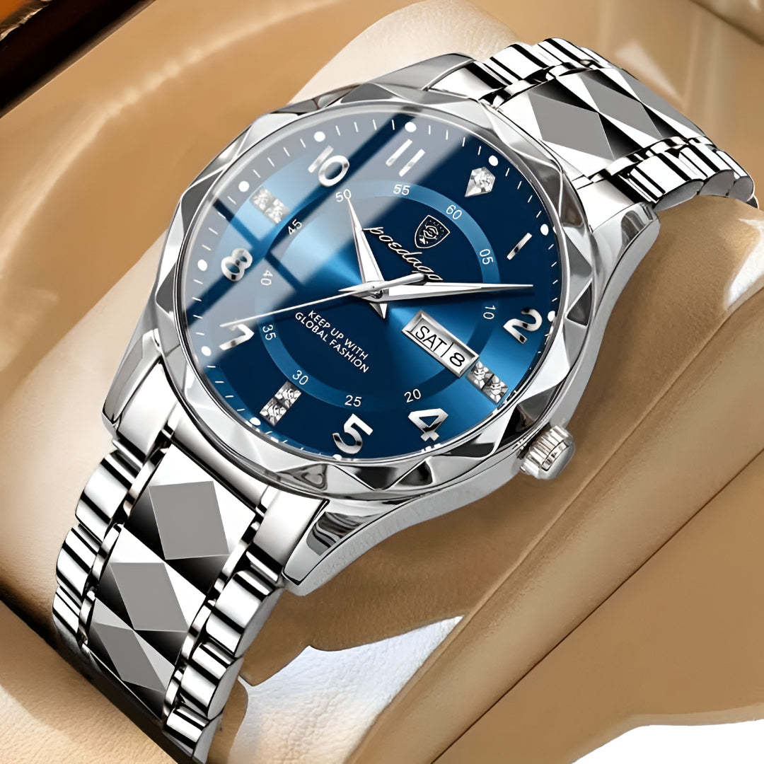 Men's Watch Stainless Steel Sport Quartz Wristwatch