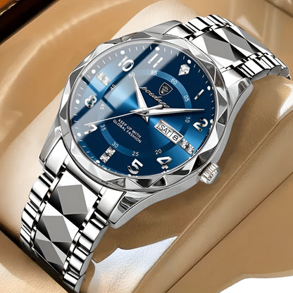 Men's Watch Stainless Steel Sport Quartz Wristwatch