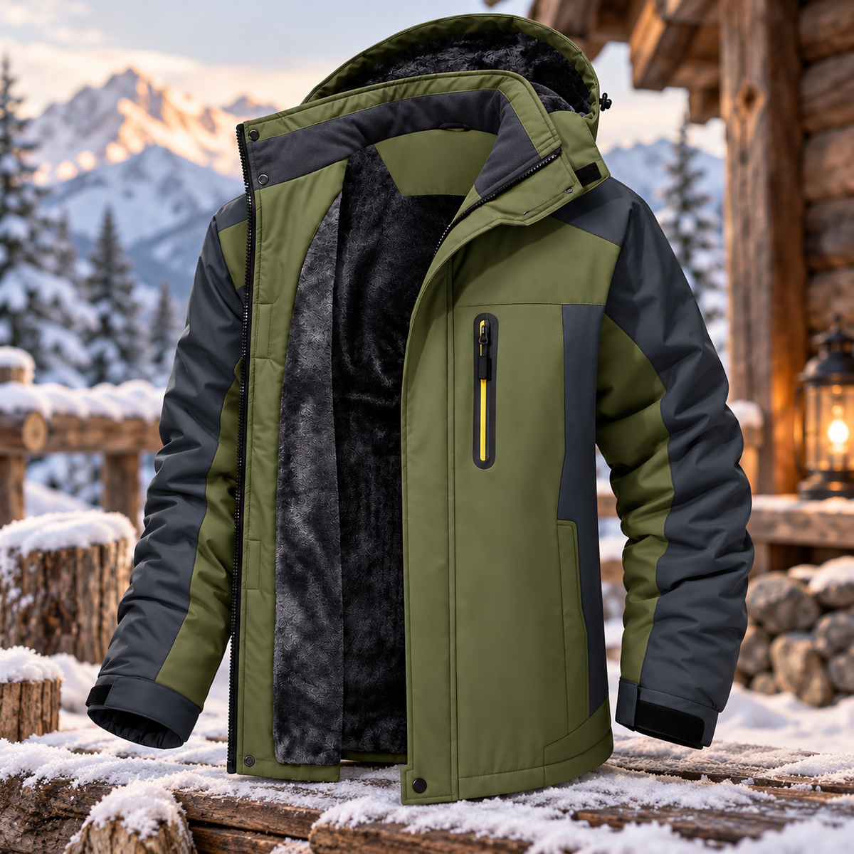 Chaqueta de invierno impermeable y acolchada para hombre | Equipamiento para actividades al aire libre
