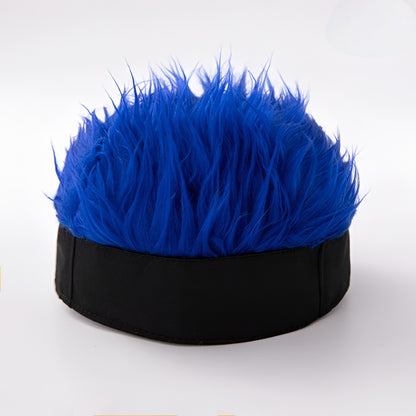 Sombrero con peluca para hombre, peluca de disfraz novedosa, gorra para el cabello