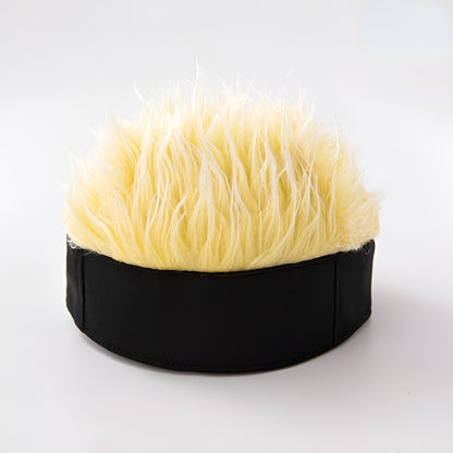 Sombrero con peluca para hombre, peluca de disfraz novedosa, gorra para el cabello