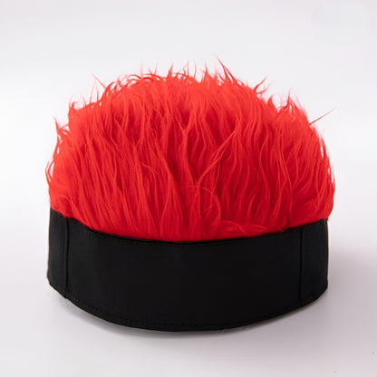 Sombrero con peluca para hombre, peluca de disfraz novedosa, gorra para el cabello