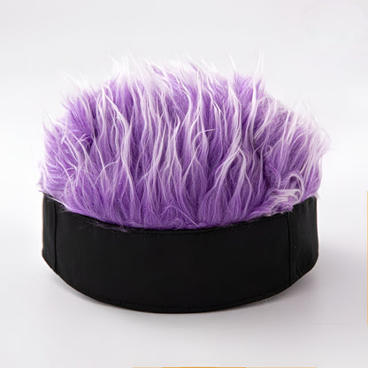 Sombrero con peluca para hombre, peluca de disfraz novedosa, gorra para el cabello