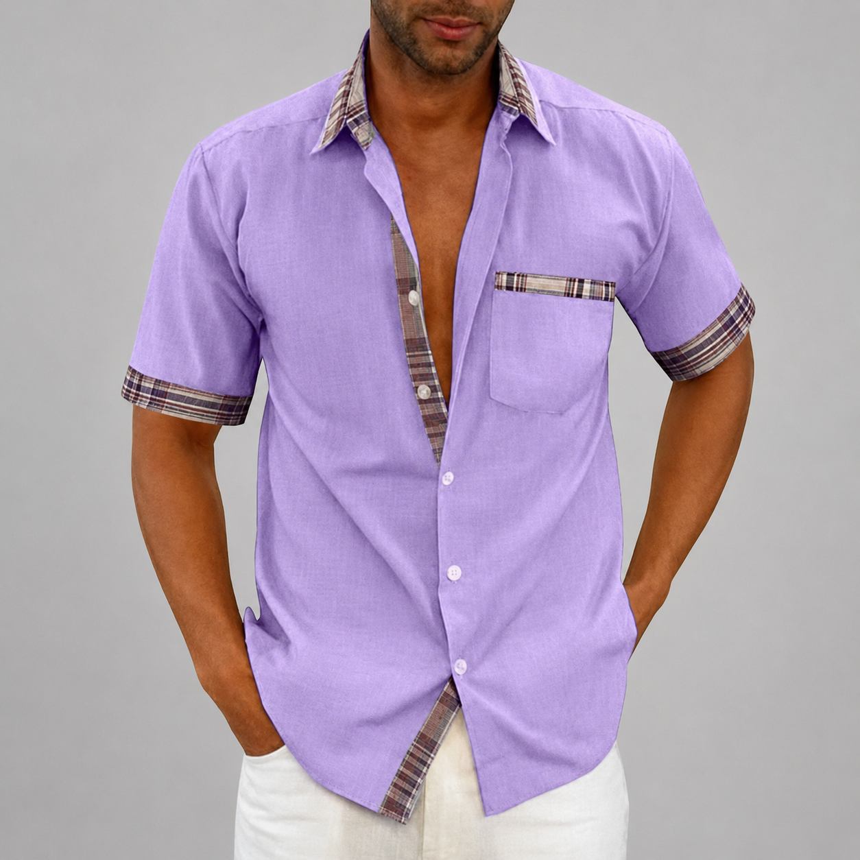 Men's Button-Up Casual Summer Shirt | Short Sleeve