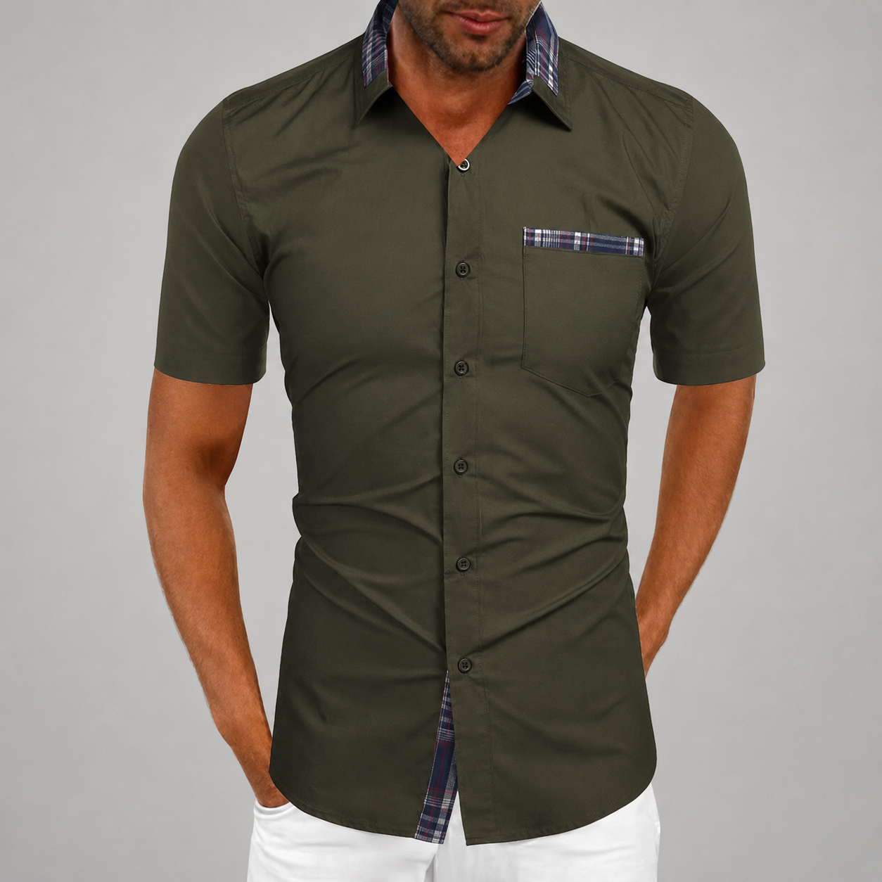 Men's Button-Up Casual Summer Shirt | Short Sleeve
