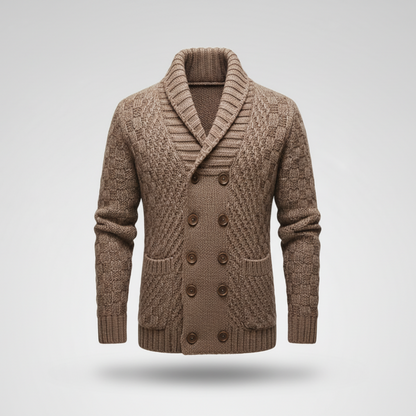 Men's Knit Jacket - Long Oversized Shawl Collar - Image 2