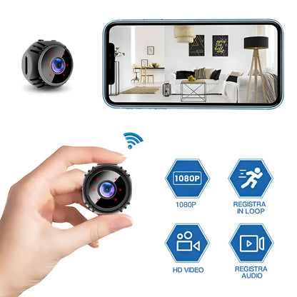 Mini cámara de seguridad Dispositivo con detección de movimiento Visión nocturna WiFi