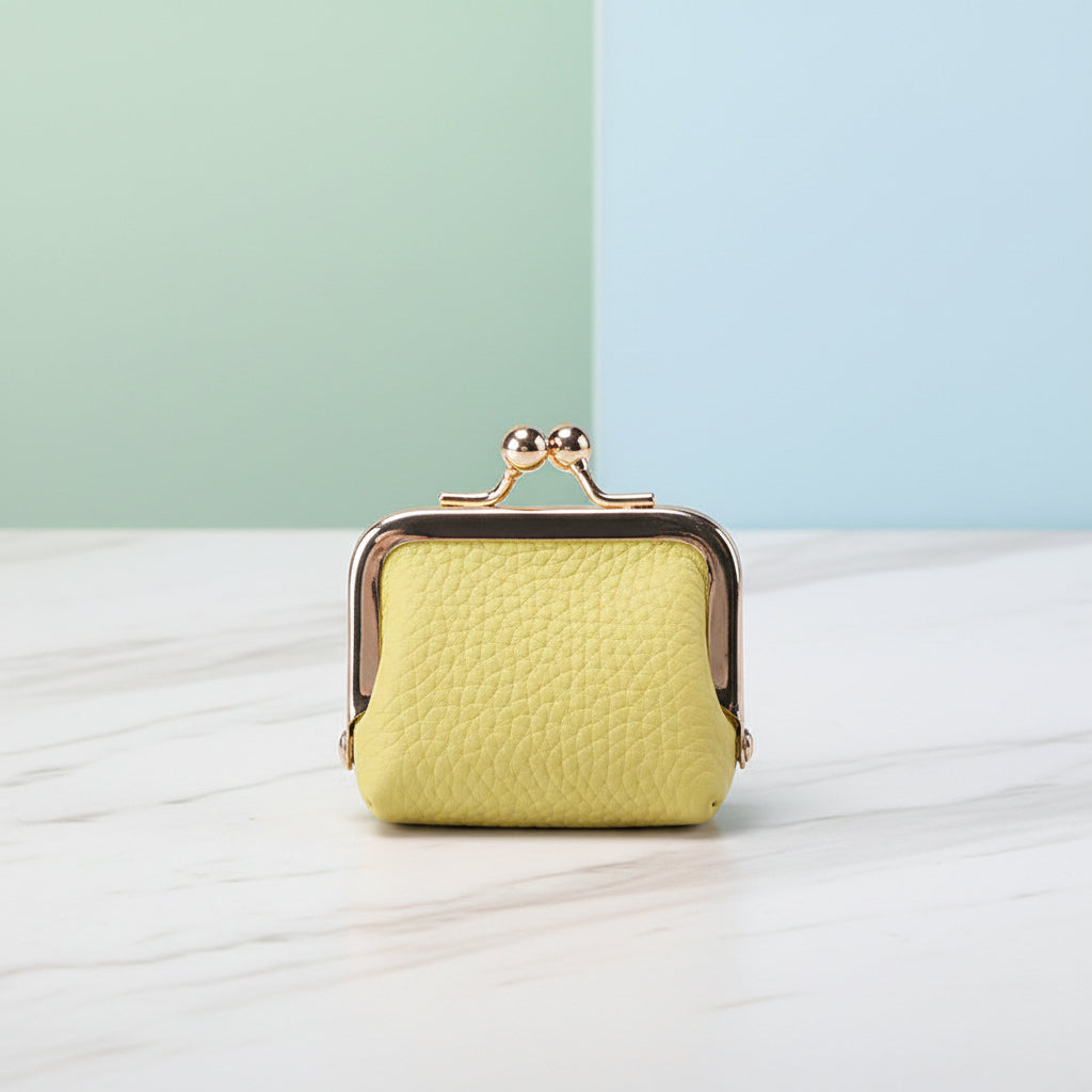 Mini joyero organizador de cuero genuino con cierre dorado para viaje
