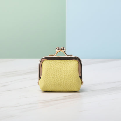 Mini joyero organizador de cuero genuino con cierre dorado para viaje