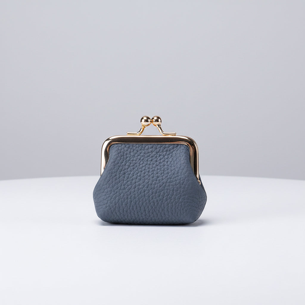 Mini joyero organizador de cuero genuino con cierre dorado para viaje
