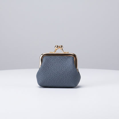 Mini joyero organizador de cuero genuino con cierre dorado para viaje