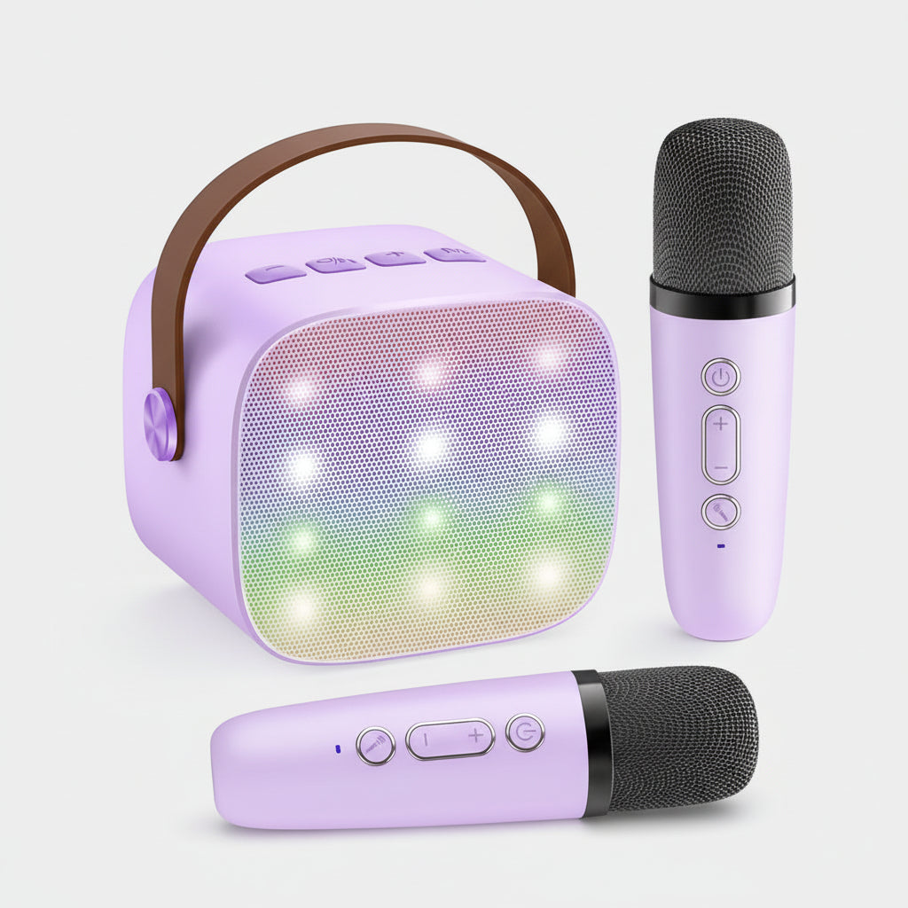 Karaoke Maskine Bluetooth Højtaler Trådløs Mikrofon
