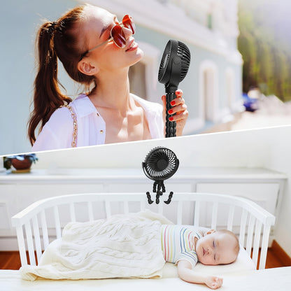 Tragbarer Ventilator Clip Akku Betrieben Kinderwagenventilator
