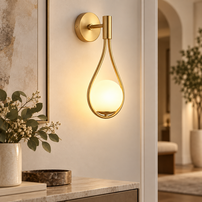 Minimalistisk accentvæglampe med varmt, stemningsfuldt lys og moderne design