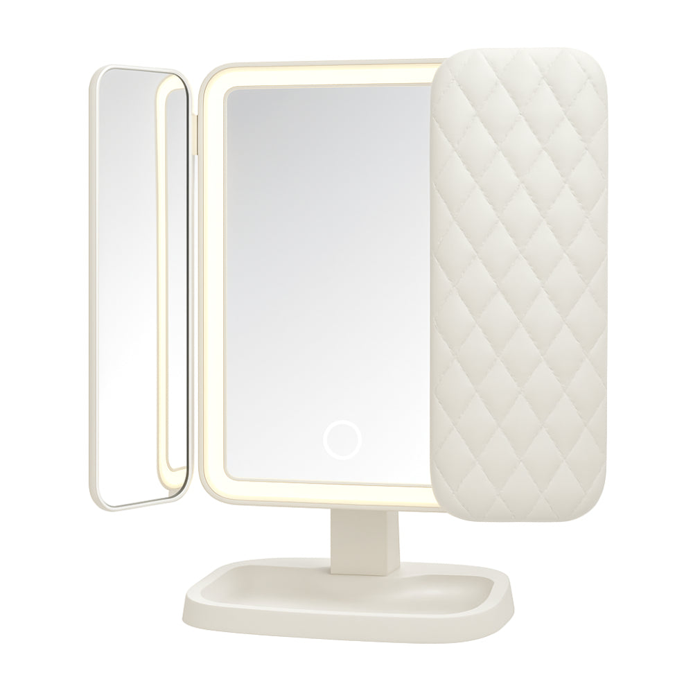 Mirror LED Makeup Triple Lighting Magnification Foldable Design
