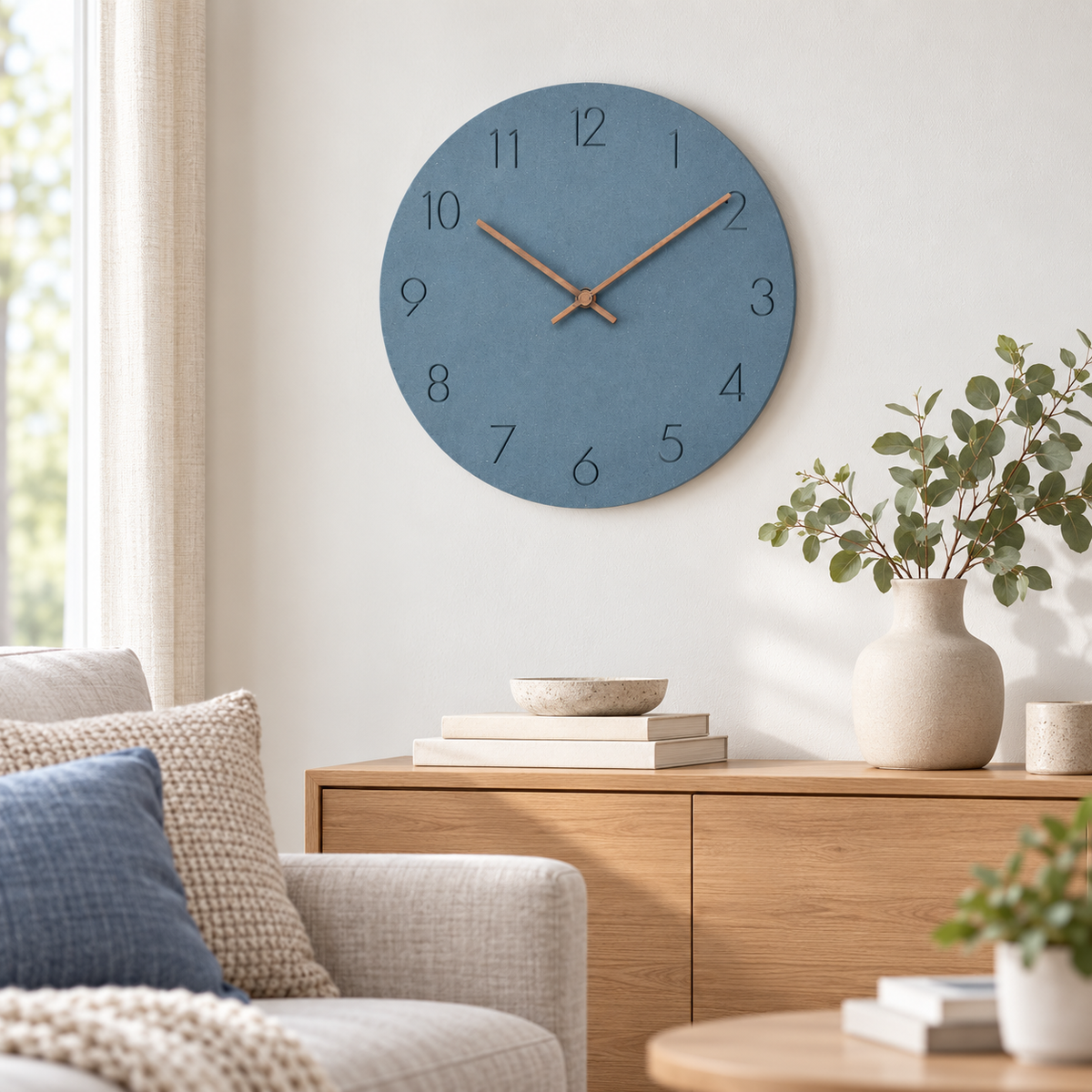 Modern Minimalist Wall Clock Battery Operated Nordic Design