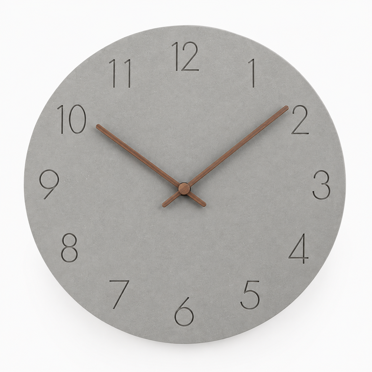 Moderne minimalistisk vægur med batteri, nordisk design