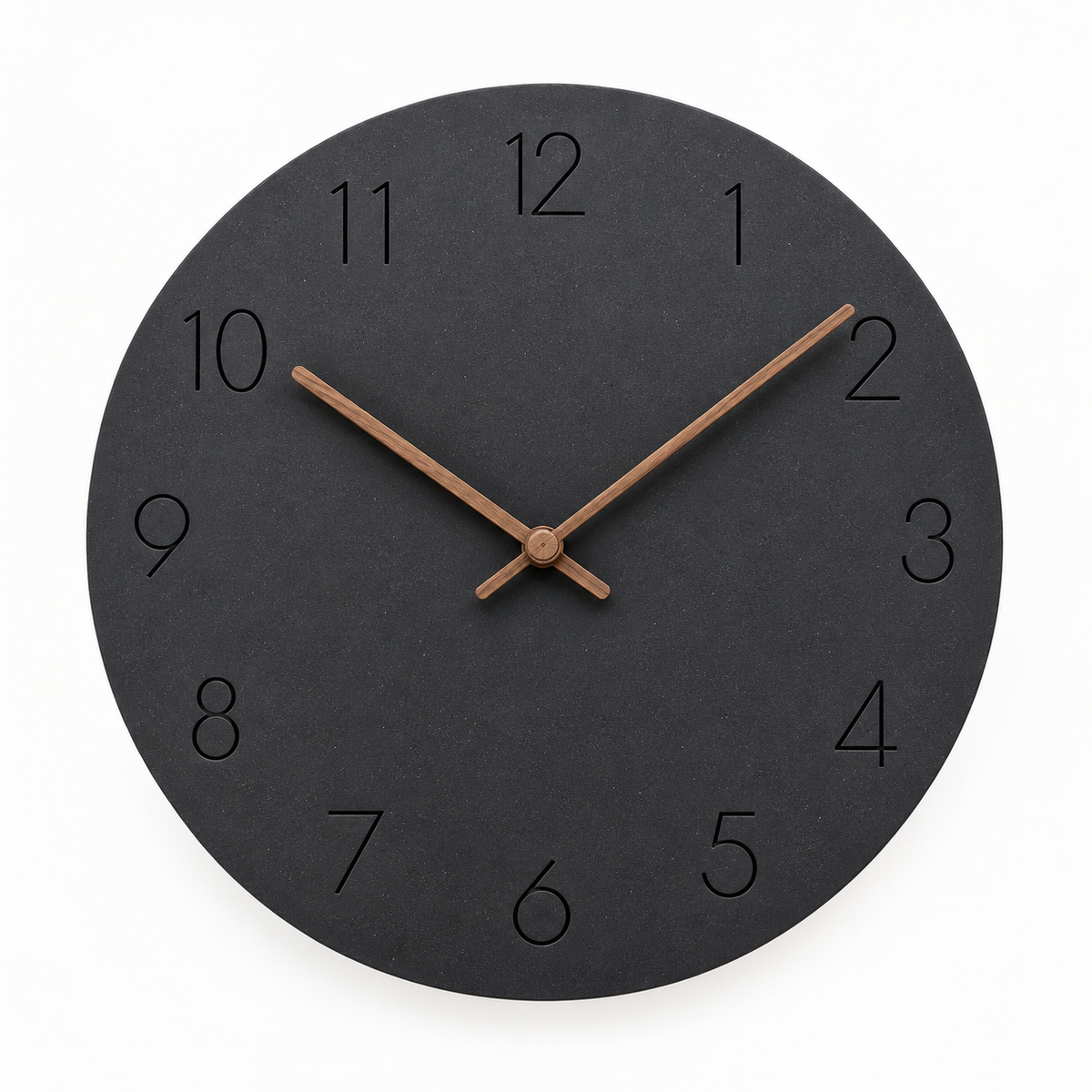 Moderne minimalistisk vægur med batteri, nordisk design