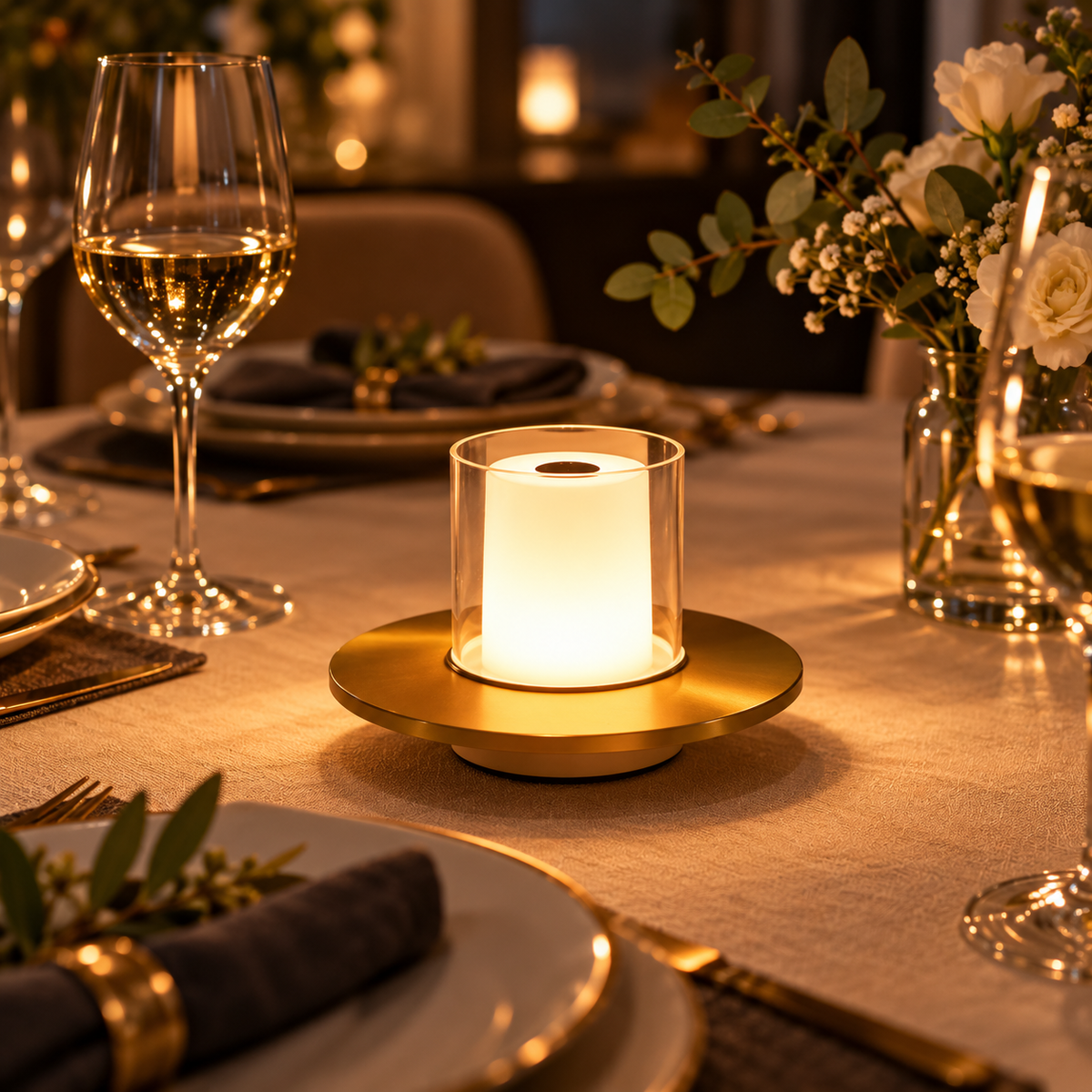 Modern Rechargeable Candle Lamp Cordless Decorative Light