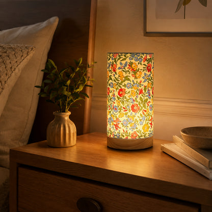 Lámpara de Mesa Moderna de Madera | Luz de Noche con Alimentación USB