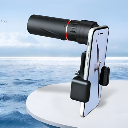 Telescop monocular compact rezistent la apă cu suport pentru telefon
