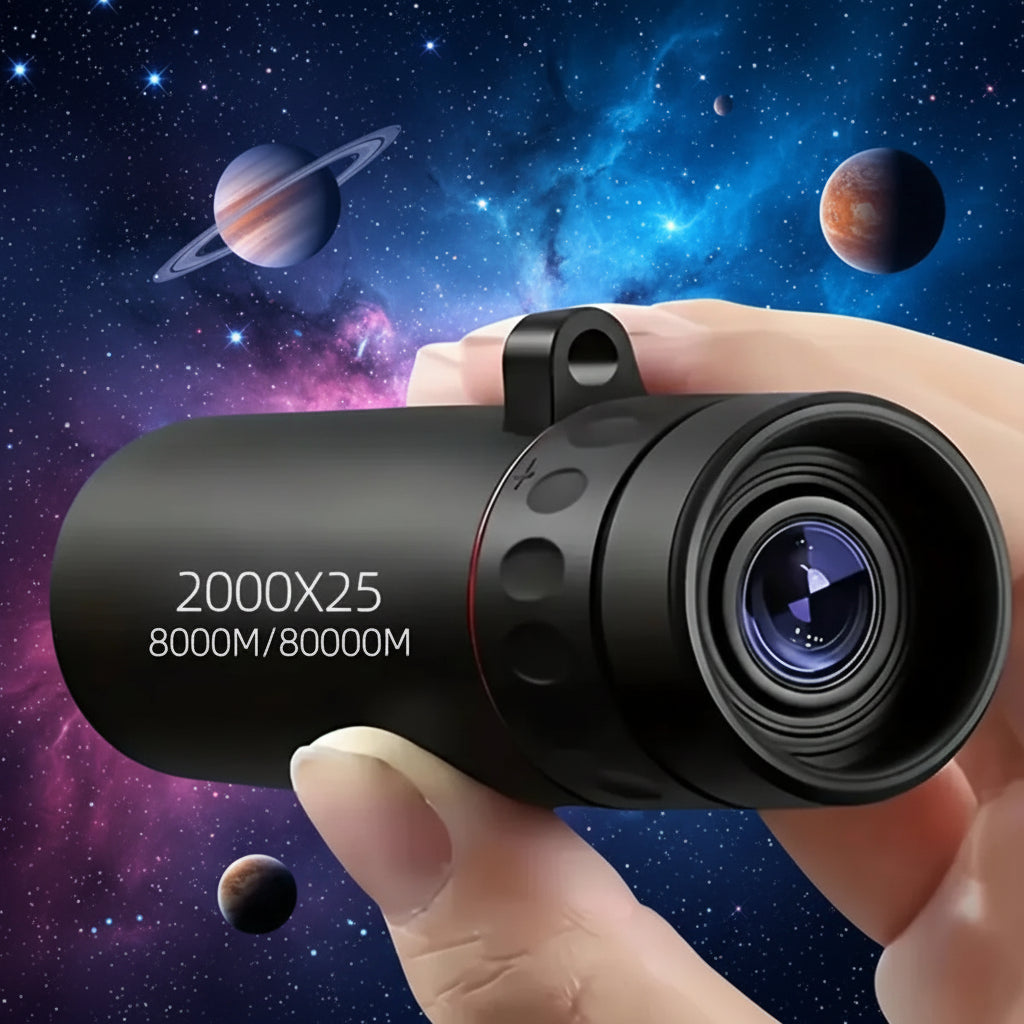 Telescop monocular HD 2000x25 compact cu mărire pentru observare în aer liber