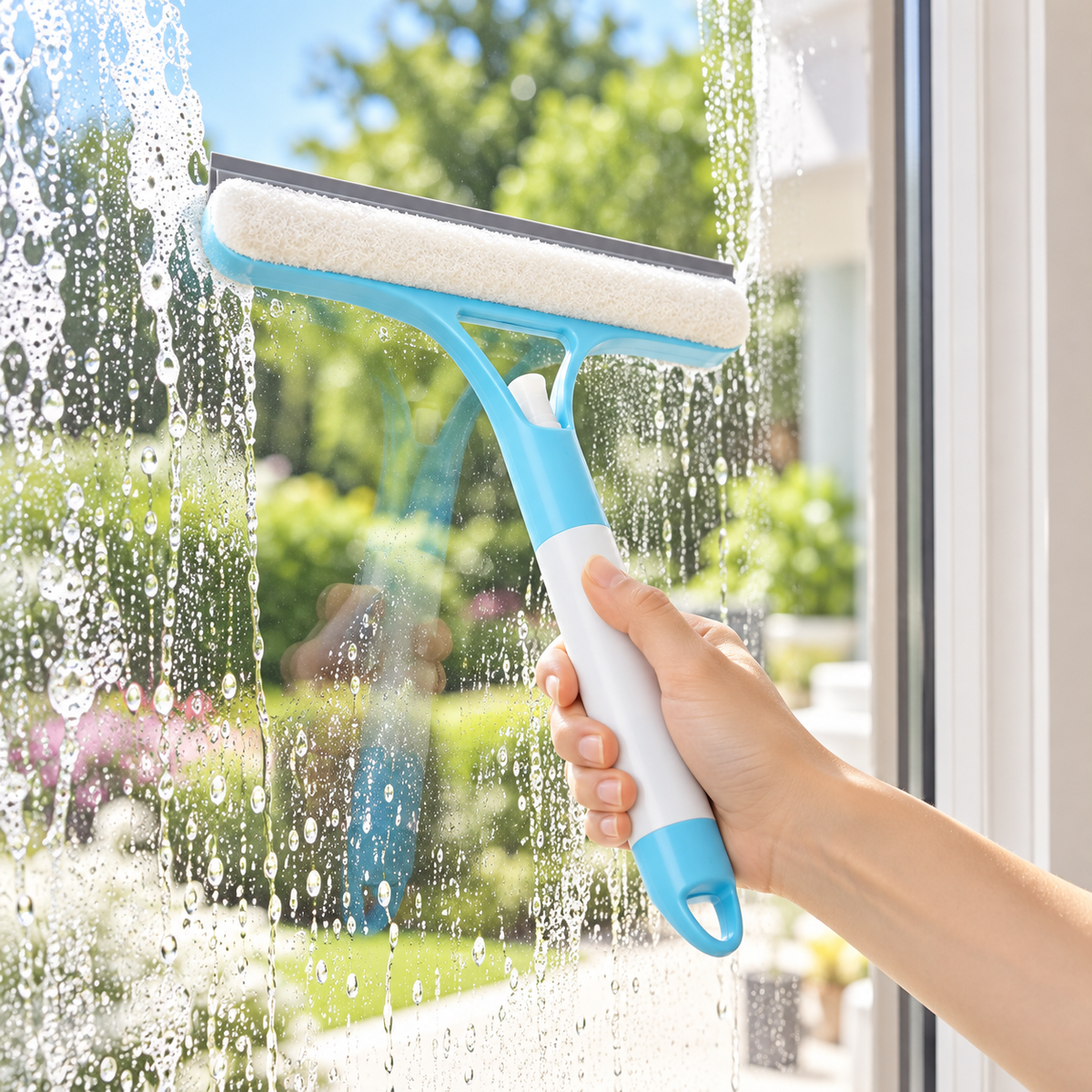 Detergente multisuperficie per vetri e finestre, facile da spruzzare