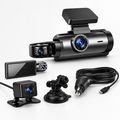 Multi Channel Dash Cam Full HD Loop Recording Dual Lens