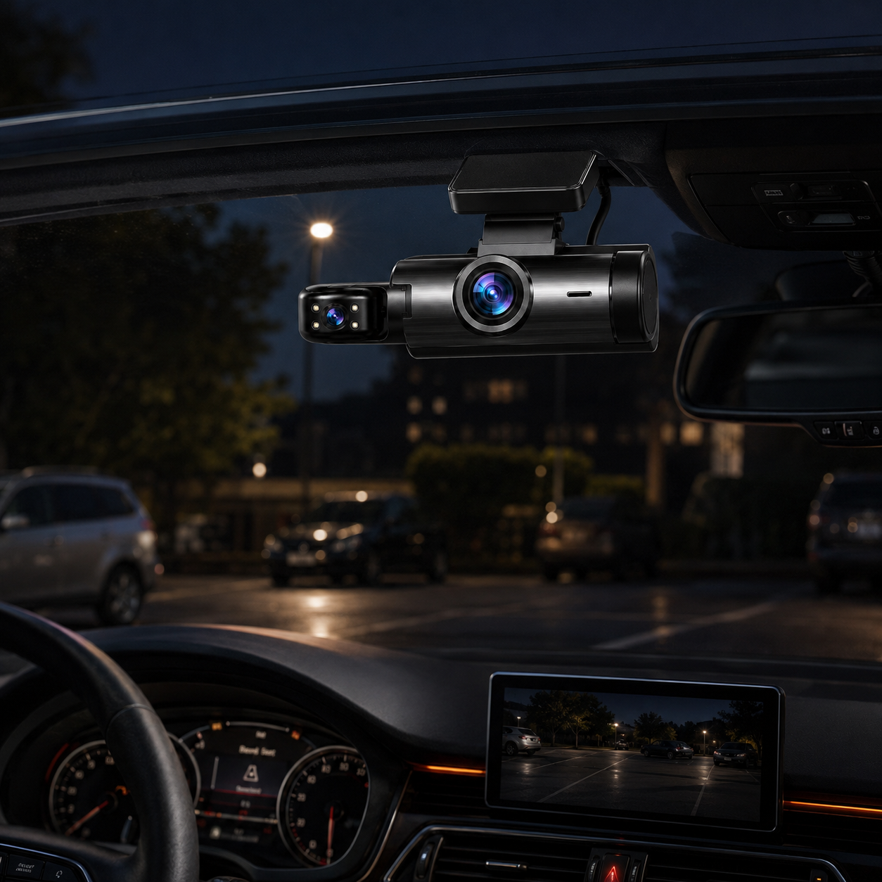Multi Channel Dash Cam Full HD Loop Recording Dual Lens
