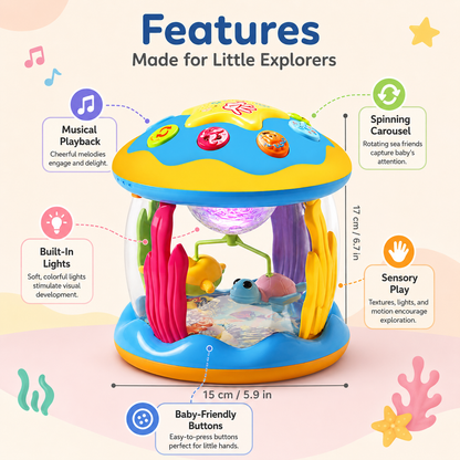 Musical Carousel Infant Toy Baby Interactive Spinning Light
