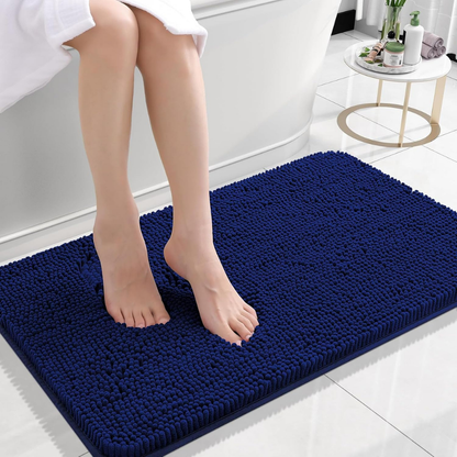 Alfombra de baño de chenilla antideslizante absorbente para suelo de baño