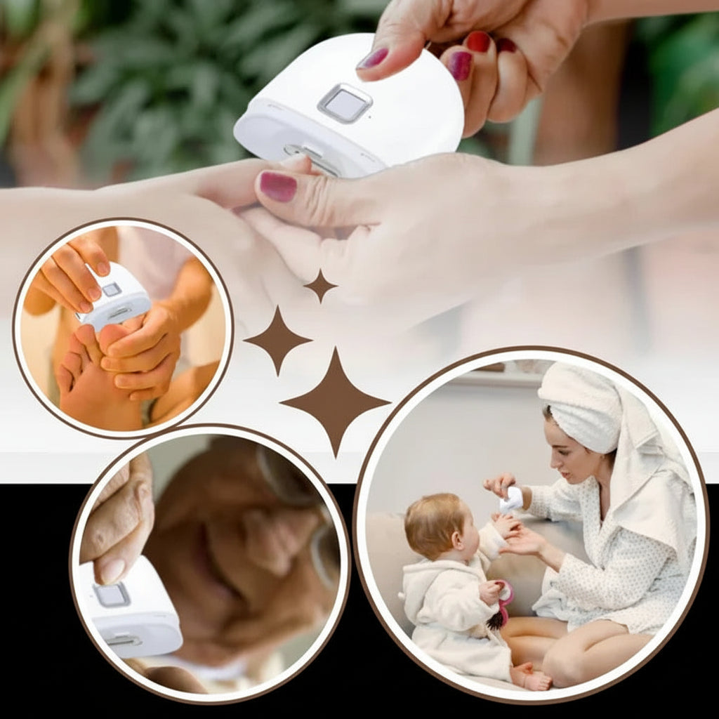 Nail Clipper Electric Rechargeable LED Light Trimmer
