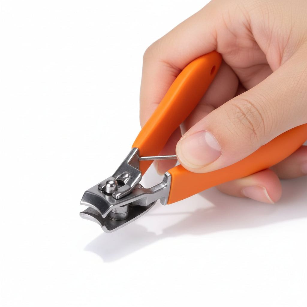 Cortador Unhas Aço Inox Boca Larga Coletor Anti Respingo
