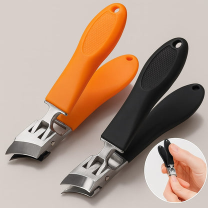 Cortador Unhas Aço Inox Boca Larga Coletor Anti Respingo